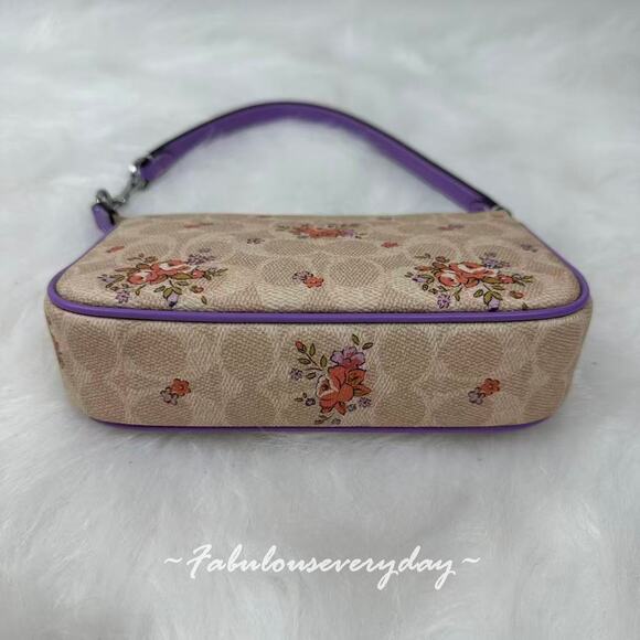Coach Nolita 19 In Signature Canvas With Floral Print In Sand Multi CAQ19 NWT - Picture 9 of 9